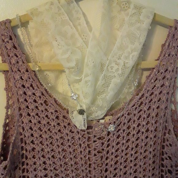 Lavender Crochet Sweater/Blouse - Picture 3 of 7